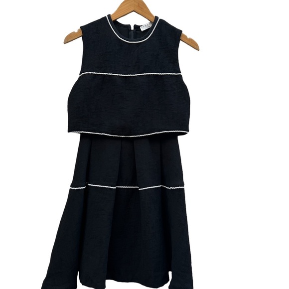 Sandro Pearl Embellished Dress Black Size FR 1/US XS - Picture 11 of 14
